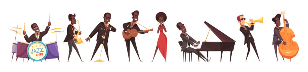 Jazz Musicians Icon Set