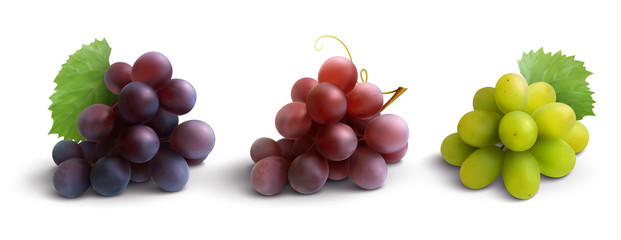 Grapes Realistic Composition