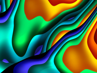 Beautiful abstract cover for art projects, cards, business, posters. 3D illustration, computer-generated fractal