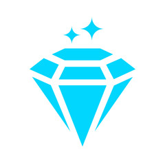 Diamond stone vector icon