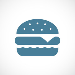 Fresh tasty burger vector icon