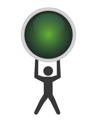 ecology human silhouette icon