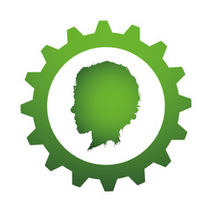 man head profile ecology icon