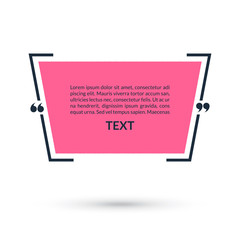 Quote box, speech bubble, text in brackets, citation empty frame isolated on white background. Vector illustration