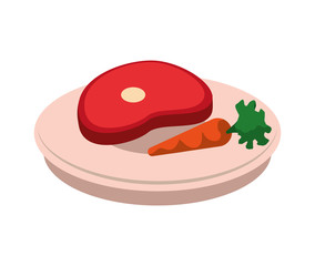 delicious meat steak icon