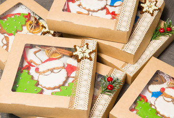 Christmas gingerbread in a box