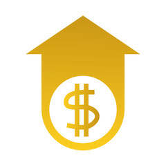 arrow up with dollar symbol
