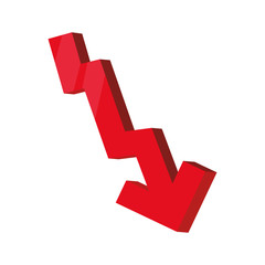 statistics arrow down icon