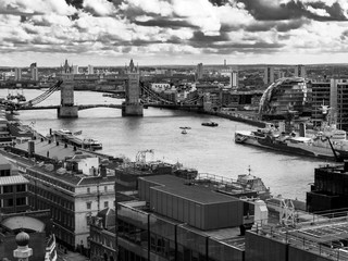 Looking towards Tower Bridge from The Monument