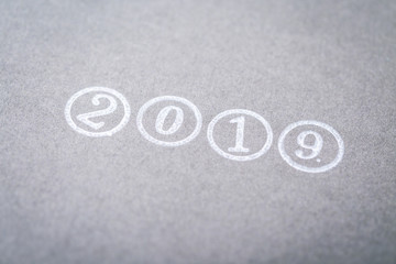 new year background, 2019, stamp, paper texture, concept