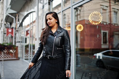 Pretty Indian Girl In Black Saree Dress 