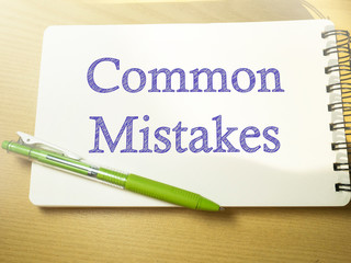 Common Mistakes, Motivational Words Quotes Concept