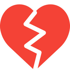 Broken love heart