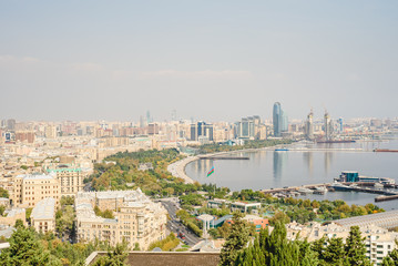 Baku aerial panoramic view of Baku, Azerbaijan
