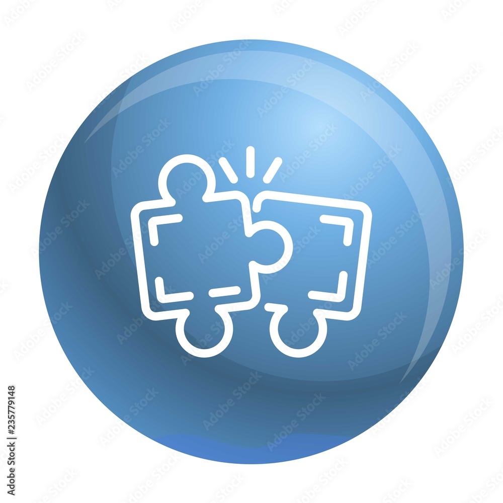 Poster puzzle teamwork icon. outline puzzle teamwork vector icon for web design isolated on white backgroun