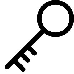 Locker key isolated