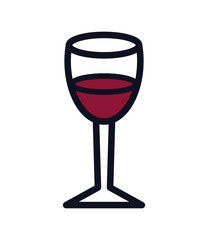glass of wine isolated icon