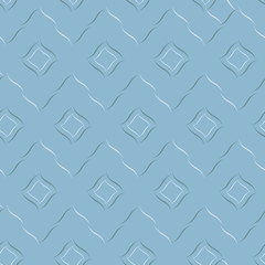 Seamless vector geometric pattern based on Arabic ornament in pastel light blue colors