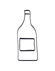 wine bottle isolated icon