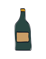 wine bottle isolated icon