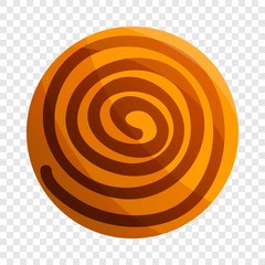 Chocolate drawn biscuit icon. Cartoon of chocolate drawn biscuit vector icon for web design  