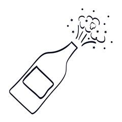 wine bottle isolated icon