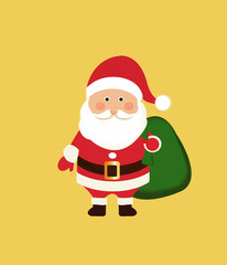Santa Claus Christmas. Santa Claus with gift bag. Christmas festival Gimmick gift . symbol of the beloved childhood. Santa Claus, kindly old man from Finland.