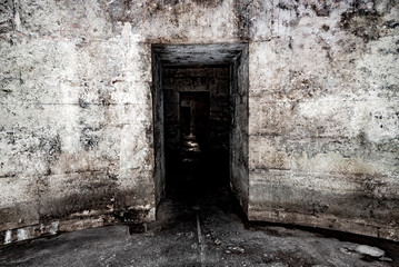 Fototapeta na wymiar Old abandoned dungeons or catacombs.