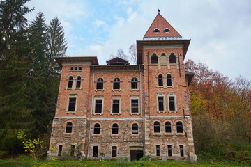 Abandoned castle in the woods