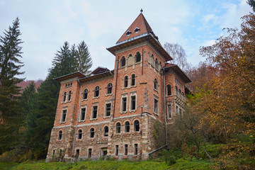 Fototapeta na wymiar Abandoned castle in the woods