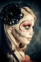 Fotobehang Halloween beautiful halloween girl  © Andrey Kiselev