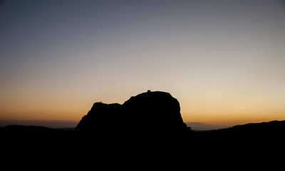 sunset in mountains