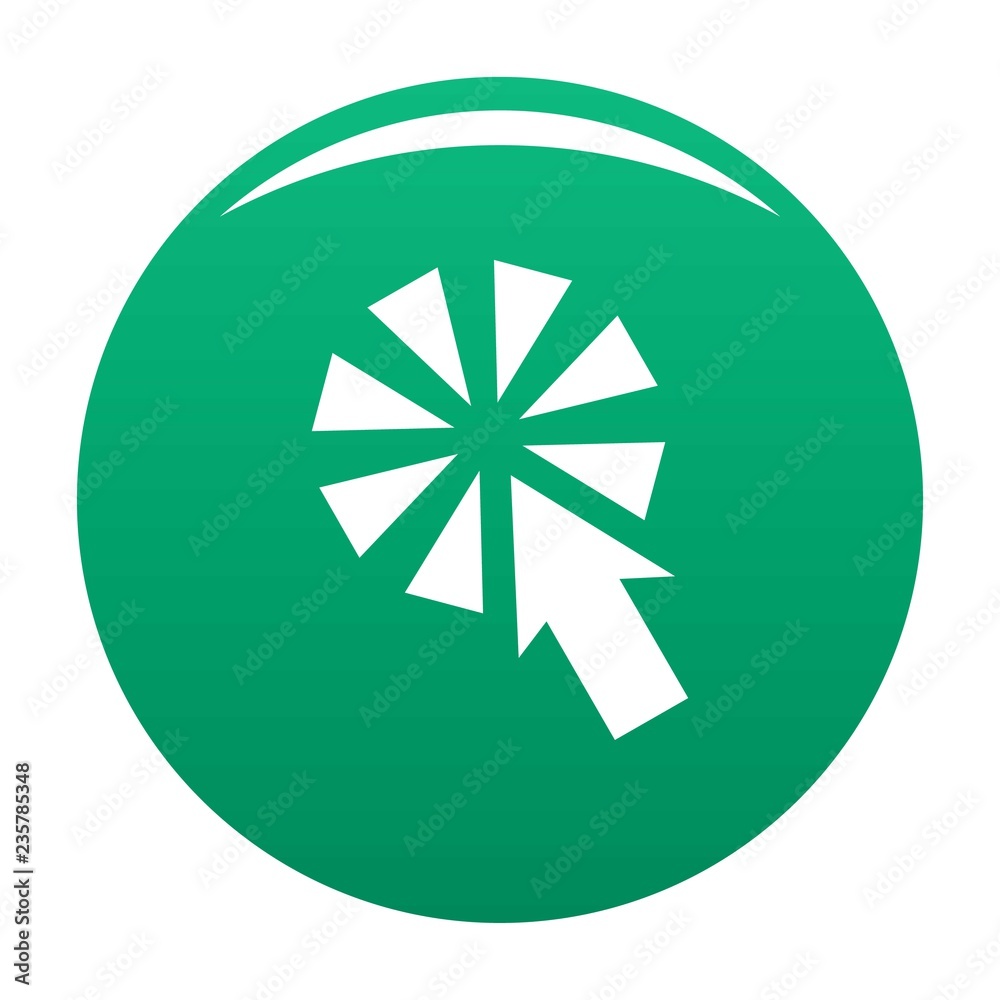 Poster cursor interactive click icon. simple illustration of cursor interactive click vector icon for any d