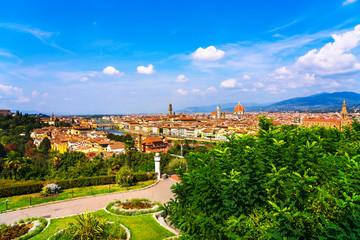 Obraz premium Florence or Firenze aerial cityscape.Tuscany, Italy