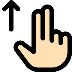 Obraz premium Double finger scroll up