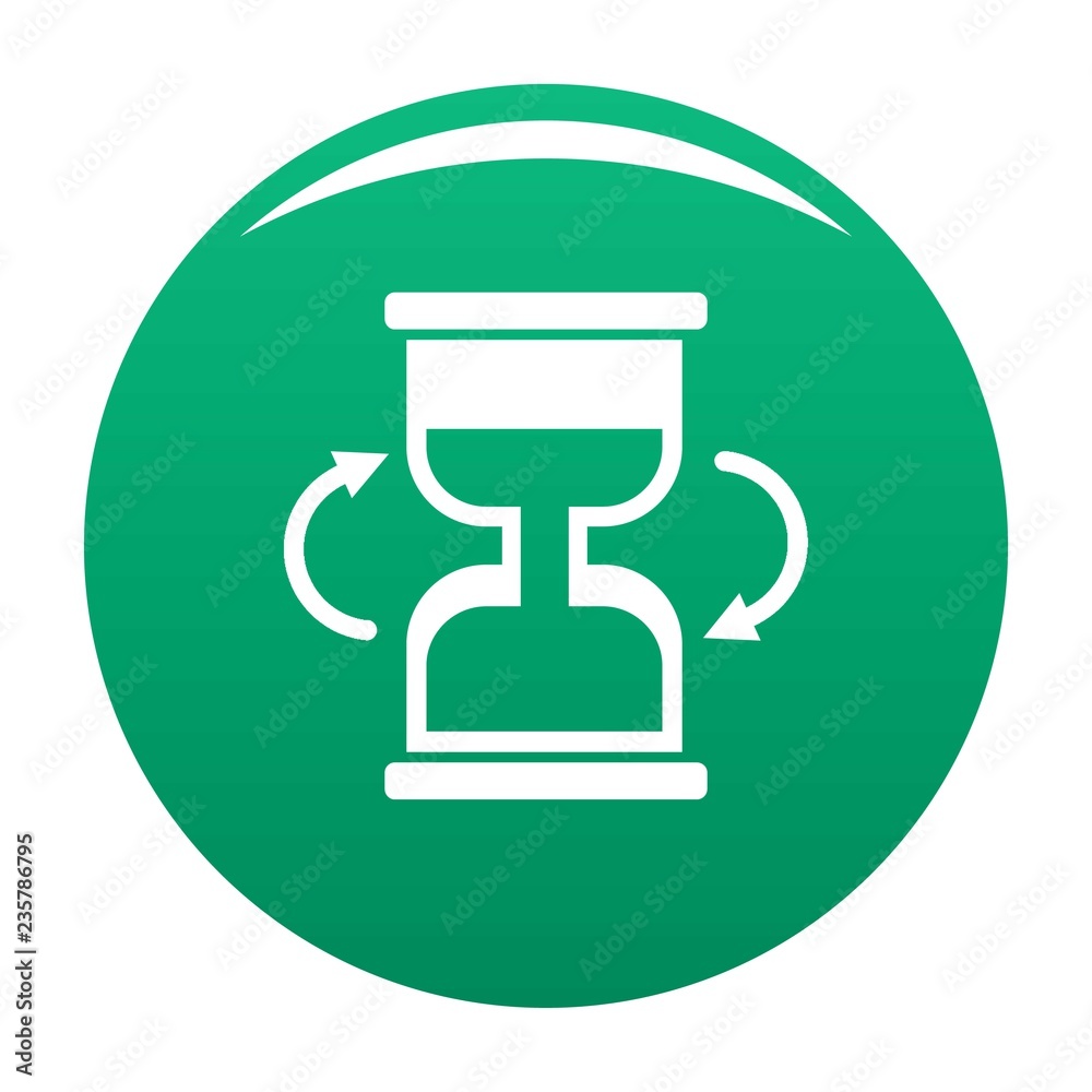 Poster cursor loading icon. simple illustration of cursor loading vector icon for any design green