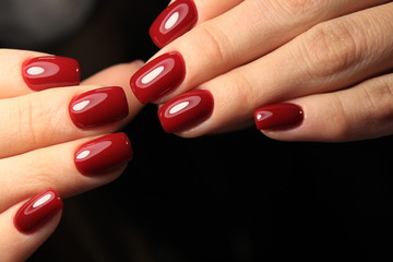 glamorous red manicure