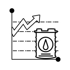 barrel of gasoline with statistics