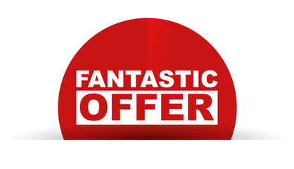 red vector banner fantastic offer