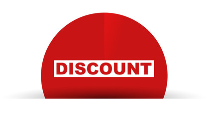 red vector banner discount