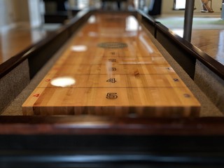 shuffleboard table perspective