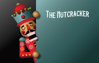 Christmas nutcracker illustration. Wooden soldier toy gift from the ballet. EPS 10 vector illustration. - 235792382