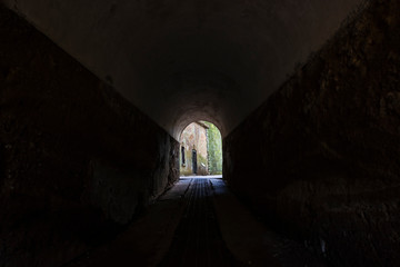 猿島のトンネル　Sarushima island in Tokyo bay