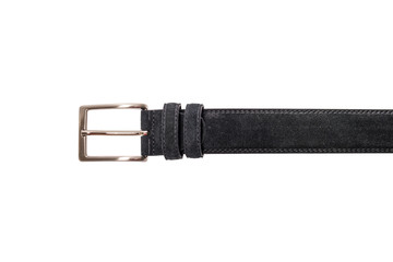 Black suede Belt isolated