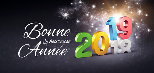 Fototapeta premium Carte de voeux 2019