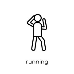 Running icon. Trendy modern flat linear vector Running icon on white background from thin line Activity and Hobbies collection