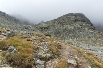 Landscape from Hiking Route to climbing a Musala peak, Rila mountain, Bulgaria