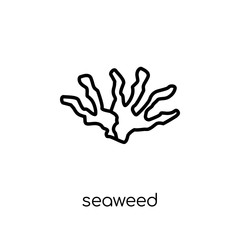 Seaweed icon. Trendy modern flat linear vector Seaweed icon on white background from thin line animals collection