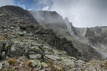 Landscape from Hiking Route to climbing a Musala peak, Rila mountain, Bulgaria