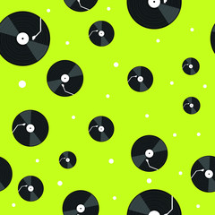 vinyl seamless pattern music lovers vintage turntable